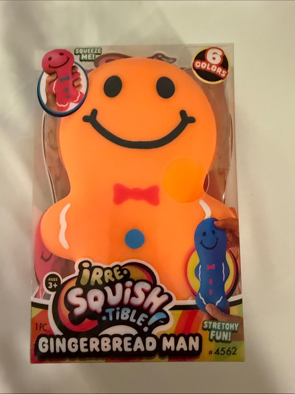 Orange Gingerbread Man Stretchy Toy